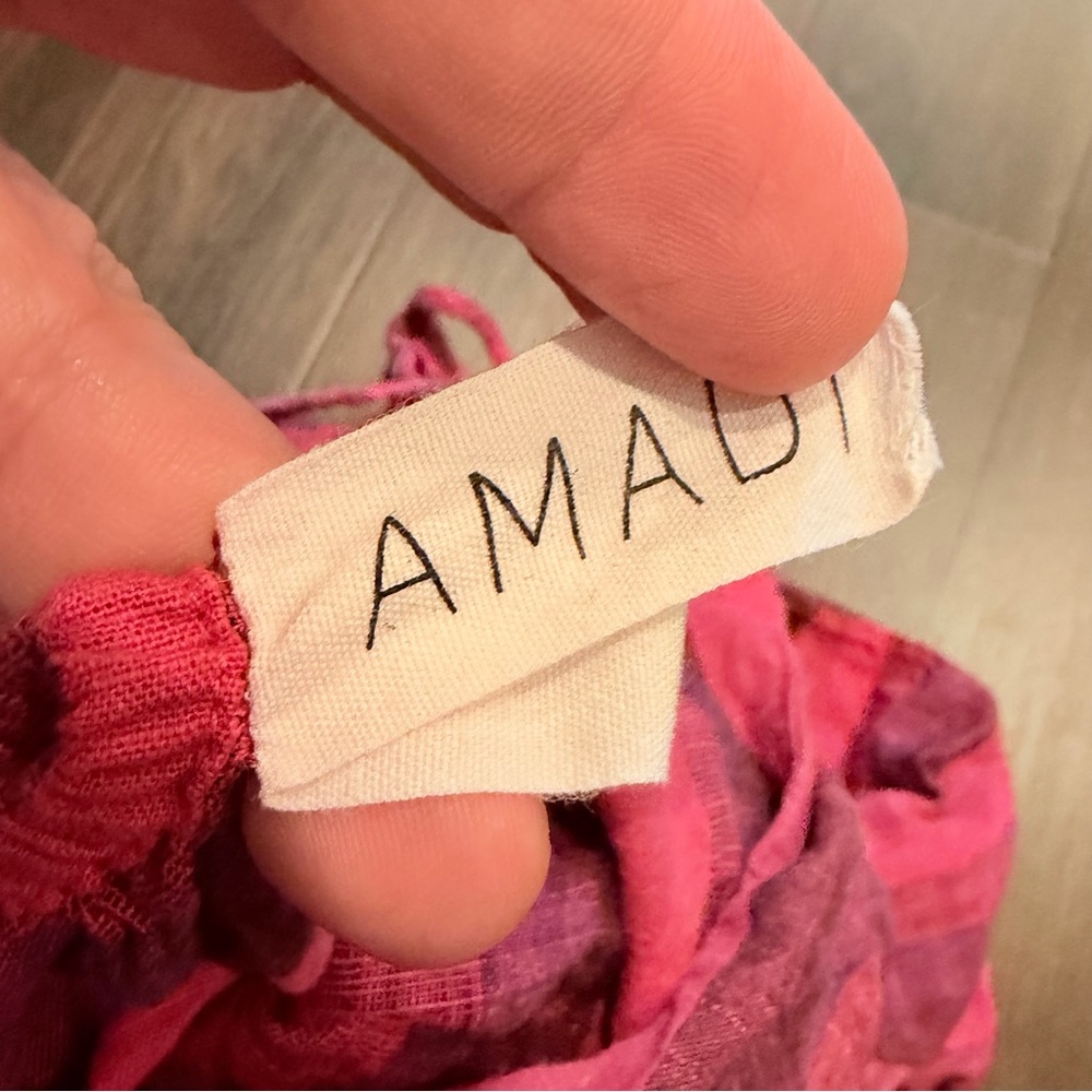 Amadi Anthropologie Tiered Romper Women’s Small Linen Blend - Picture 5 of 9